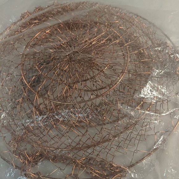 Vintage 3 Tier Copper Hanging Wire Baskets Fruit Decor Made in Taiwan Retro - Picture 7 of 9